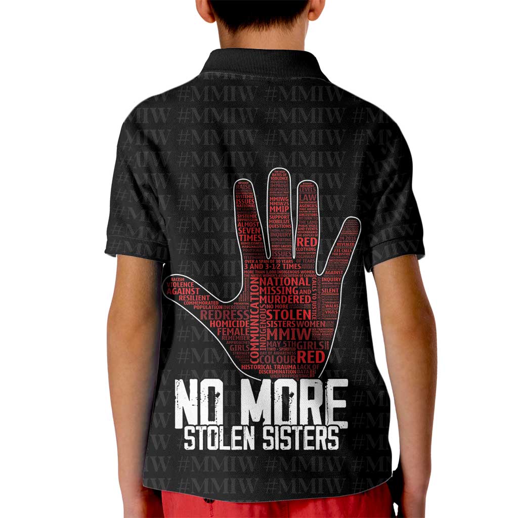 MMIW Awareness Day Kid Polo Shirt No More Stolen Sisters
