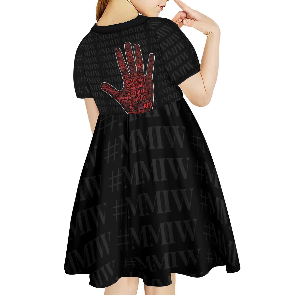 MMIW Awareness Day Kid Short Sleeve Dress No More Stolen Sisters
