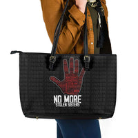 MMIW Awareness Day Leather Tote Bag No More Stolen Sisters