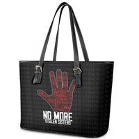 MMIW Awareness Day Leather Tote Bag No More Stolen Sisters