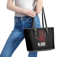 MMIW Awareness Day Leather Tote Bag No More Stolen Sisters