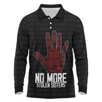 MMIW Awareness Day Long Sleeve Polo Shirt No More Stolen Sisters
