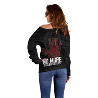MMIW Awareness Day Off Shoulder Sweater No More Stolen Sisters