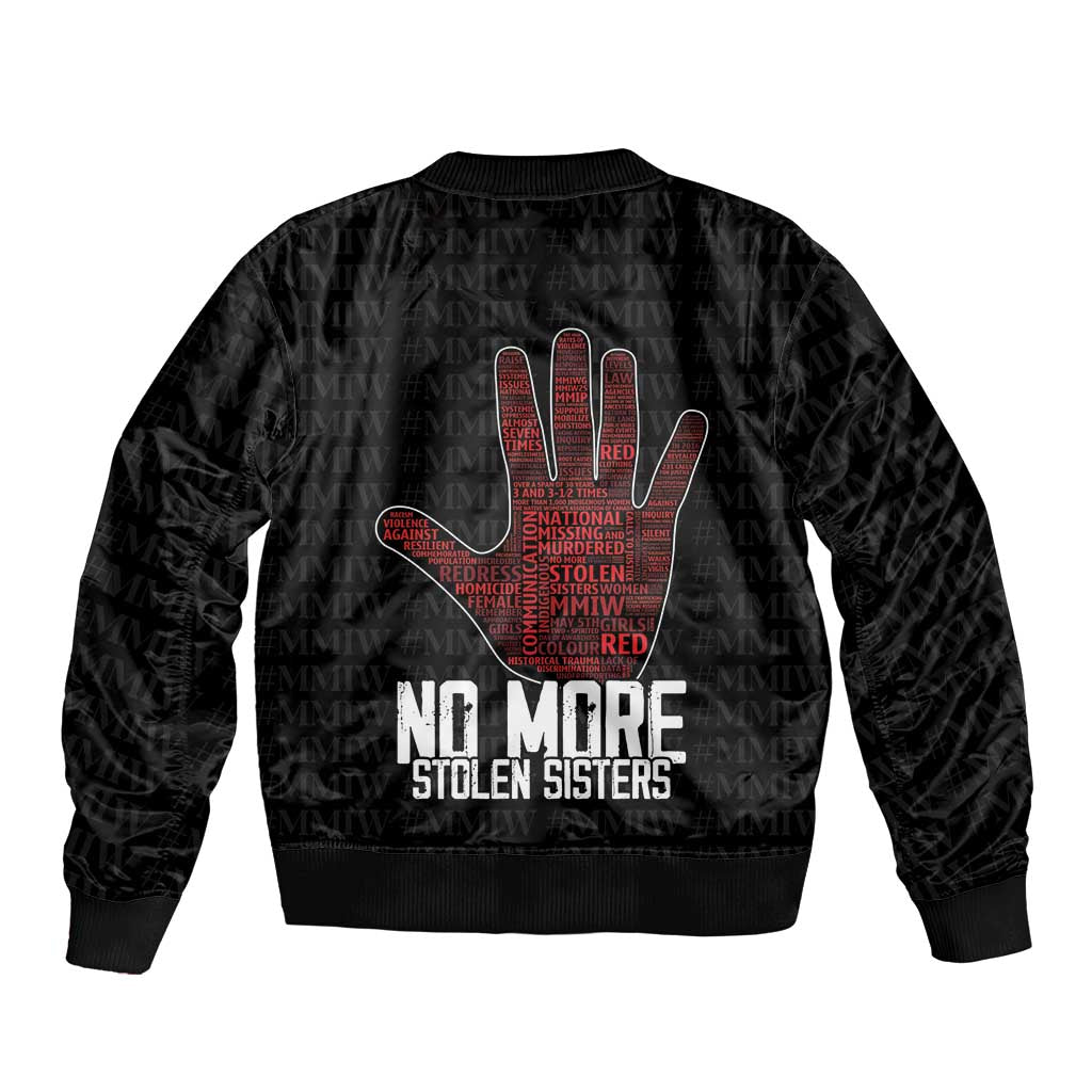 MMIW Awareness Day Sleeve Zip Bomber Jacket No More Stolen Sisters