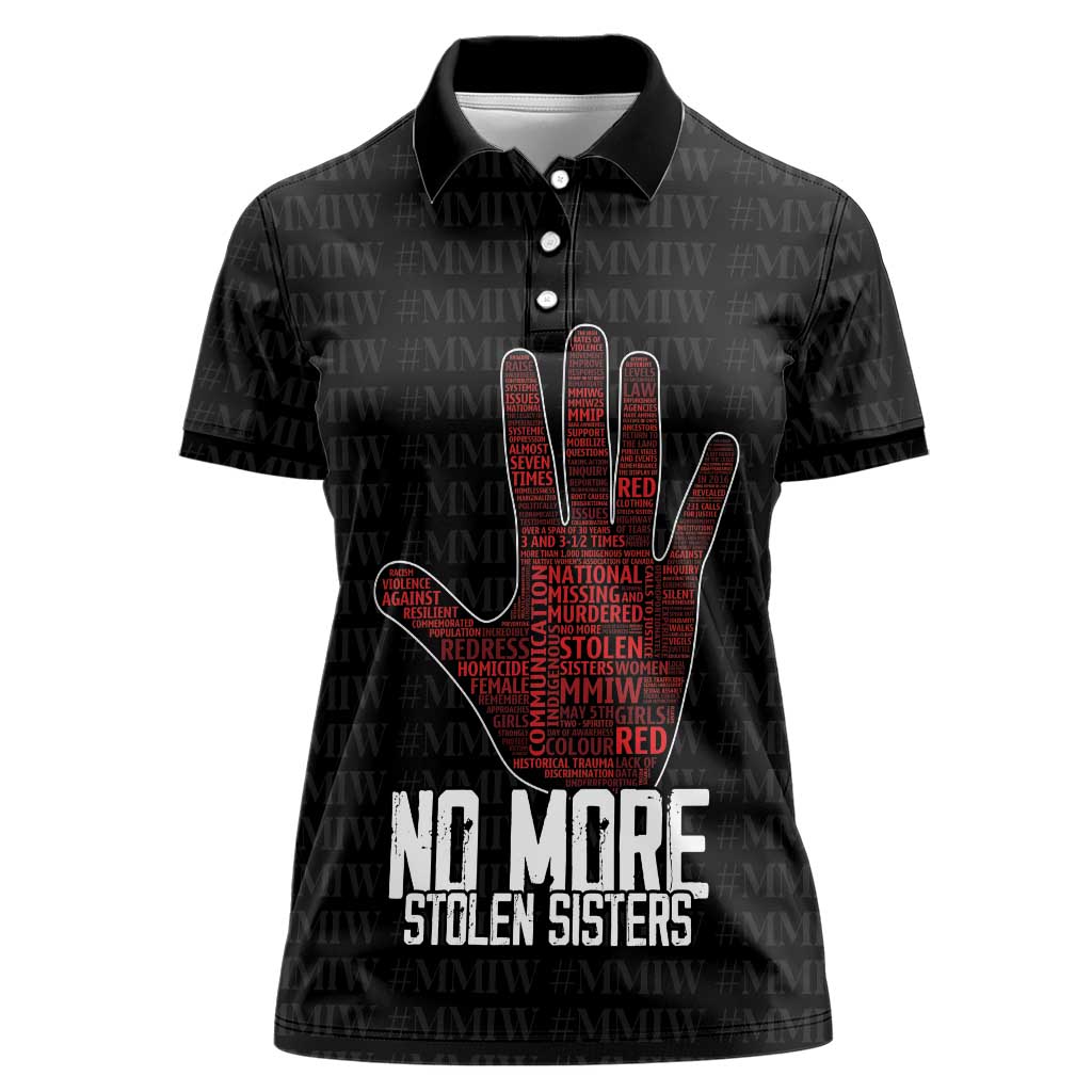 MMIW Awareness Day Women Polo Shirt No More Stolen Sisters