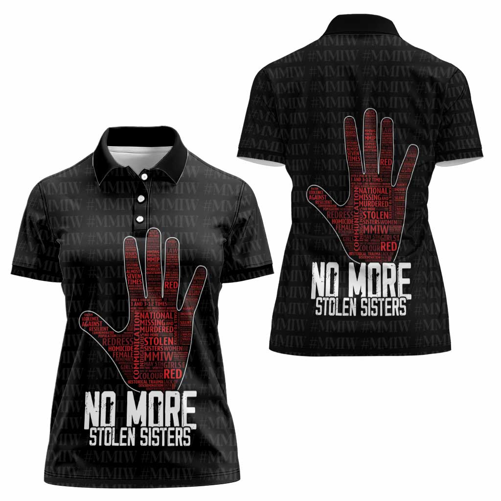 MMIW Awareness Day Women Polo Shirt No More Stolen Sisters