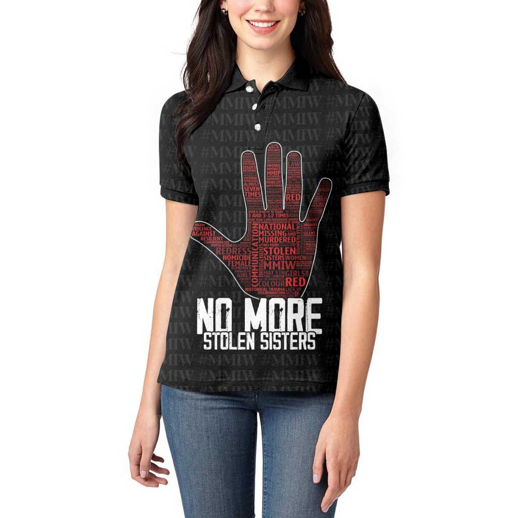 MMIW Awareness Day Women Polo Shirt No More Stolen Sisters