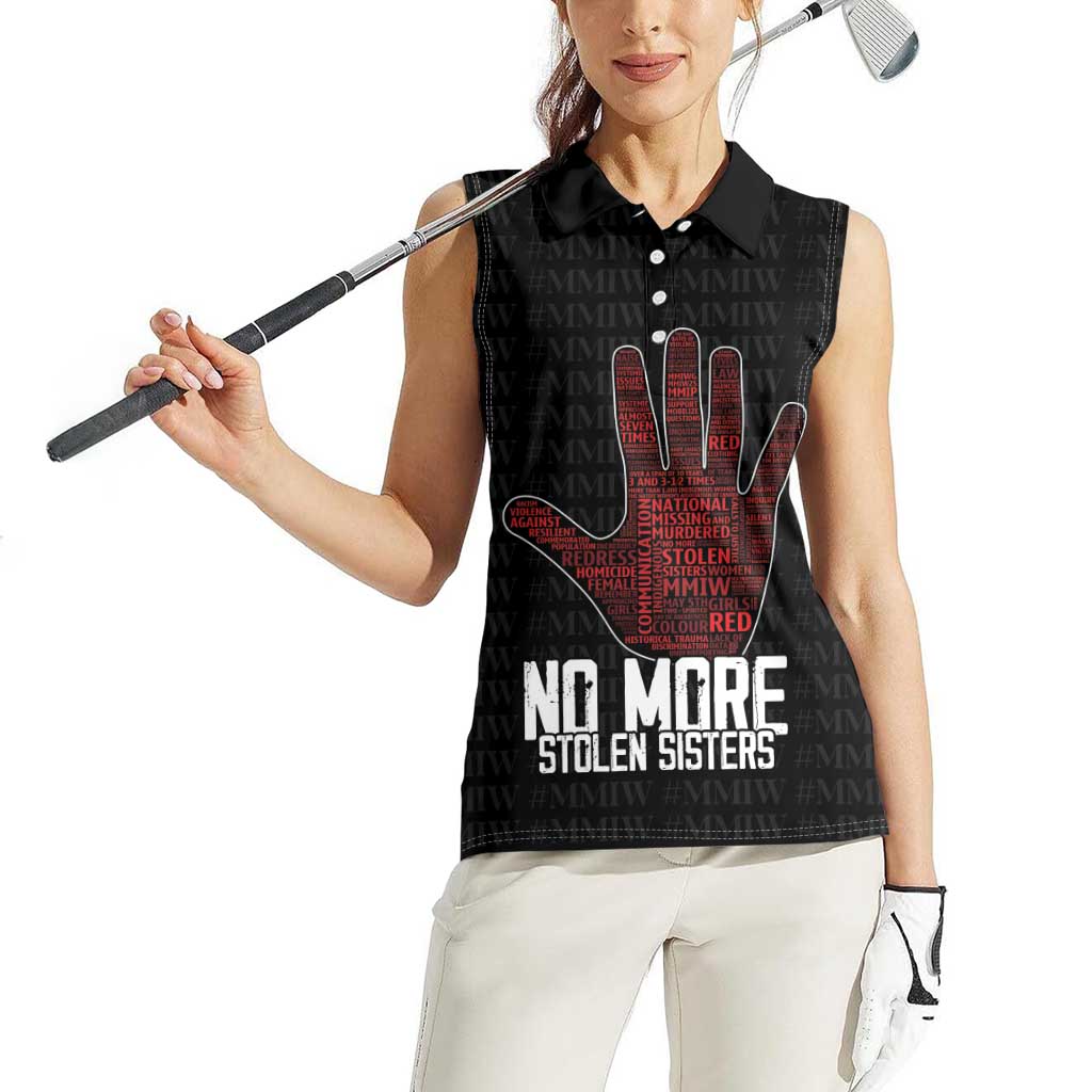 MMIW Awareness Day Women Sleeveless Polo Shirt No More Stolen Sisters