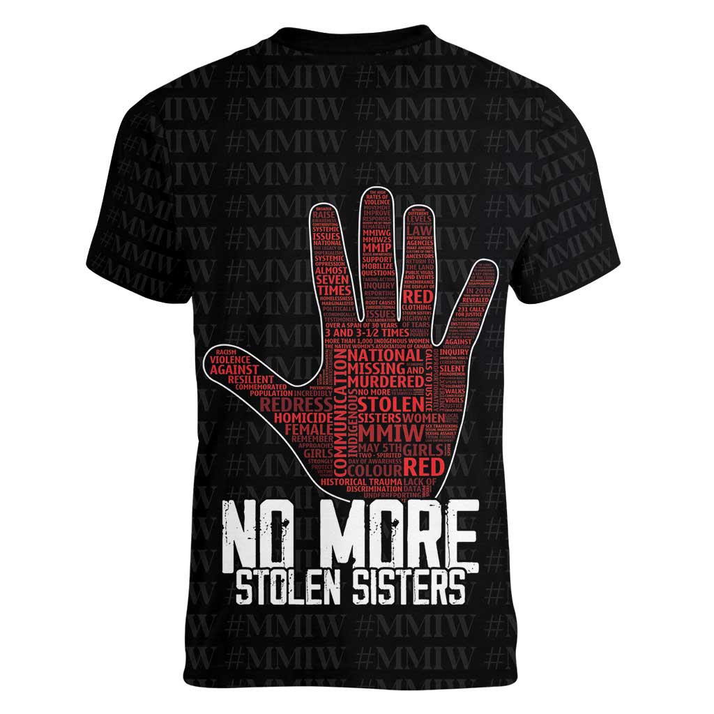 MMIW Awareness Day Women V-Neck T-Shirt No More Stolen Sisters