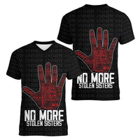 MMIW Awareness Day Women V-Neck T-Shirt No More Stolen Sisters