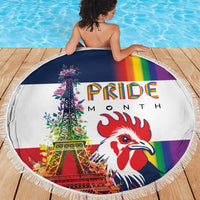 LGBTQ Pride Month Gay Beach Blanket Eiffel Tower Paris Rainbow Flag