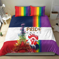 LGBTQ Pride Month Gay Bedding Set Eiffel Tower Paris Rainbow Flag