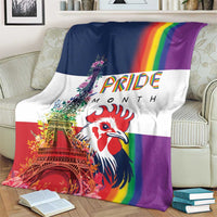 LGBTQ Pride Month Gay Blanket Eiffel Tower Paris Rainbow Flag