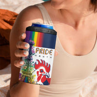 LGBTQ Pride Month Gay 4 in 1 Can Cooler Tumbler Eiffel Tower Paris Rainbow Flag