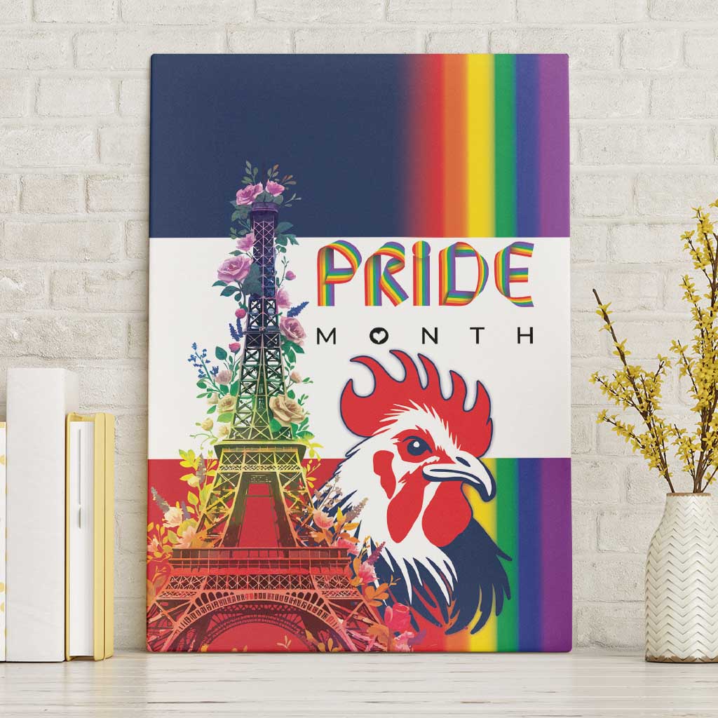 LGBTQ Pride Month Gay Canvas Wall Art Eiffel Tower Paris Rainbow Flag