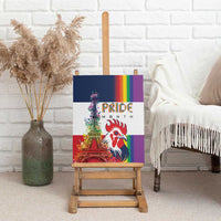 LGBTQ Pride Month Gay Canvas Wall Art Eiffel Tower Paris Rainbow Flag