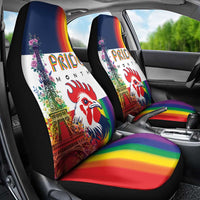 LGBTQ Pride Month Gay Car Seat Cover Eiffel Tower Paris Rainbow Flag