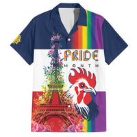LGBTQ Pride Month Gay Family Matching Puletasi and Hawaiian Shirt Eiffel Tower Paris Rainbow Flag