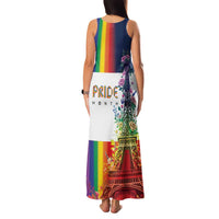 LGBTQ Pride Month Gay Family Matching Tank Maxi Dress and Hawaiian Shirt Eiffel Tower Paris Rainbow Flag