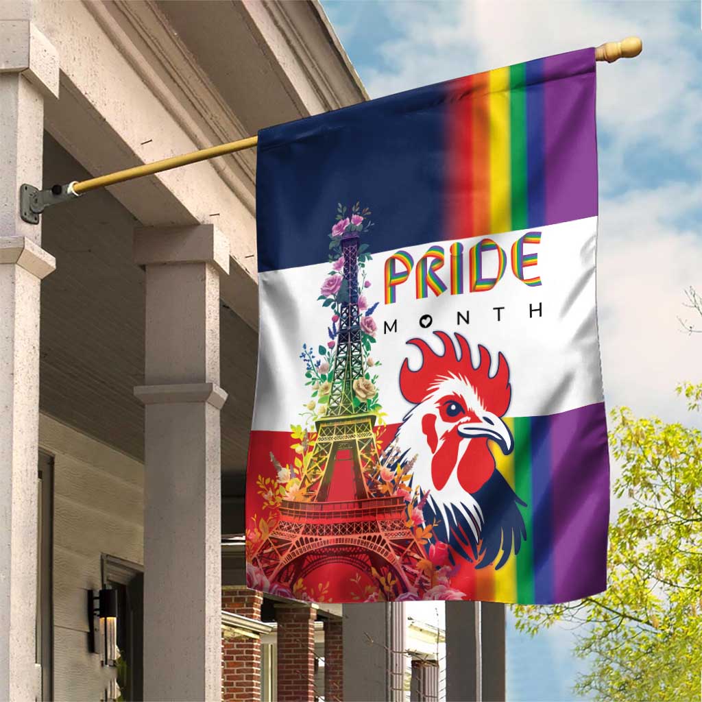LGBTQ Pride Month Gay Garden Flag Eiffel Tower Paris Rainbow Flag
