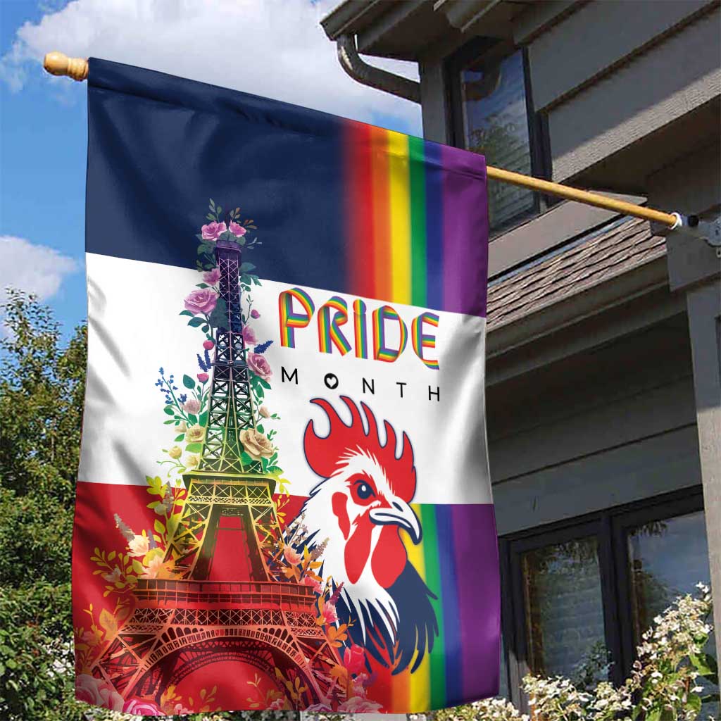 LGBTQ Pride Month Gay Garden Flag Eiffel Tower Paris Rainbow Flag