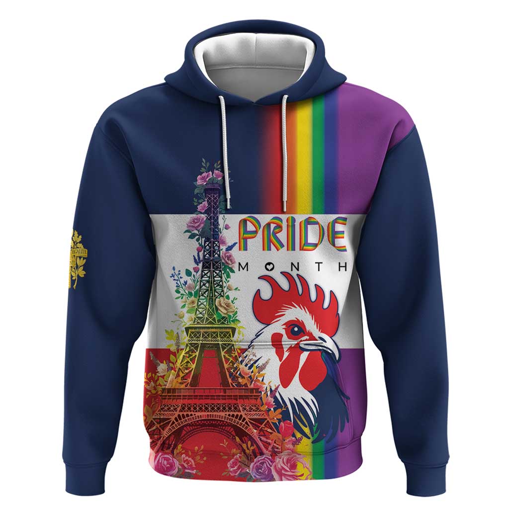 LGBTQ Pride Month Gay Hoodie Eiffel Tower Paris Rainbow Flag