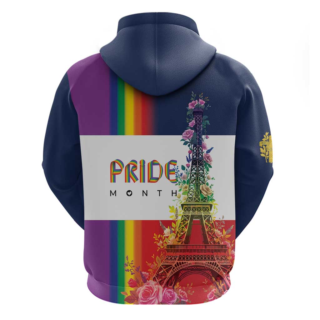 LGBTQ Pride Month Gay Hoodie Eiffel Tower Paris Rainbow Flag