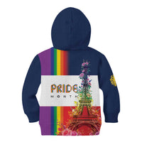 LGBTQ Pride Month Gay Kid Hoodie Eiffel Tower Paris Rainbow Flag
