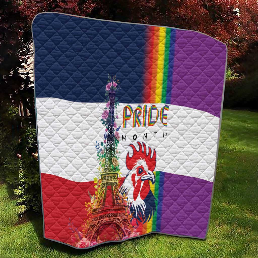 LGBTQ Pride Month Gay Quilt Eiffel Tower Paris Rainbow Flag