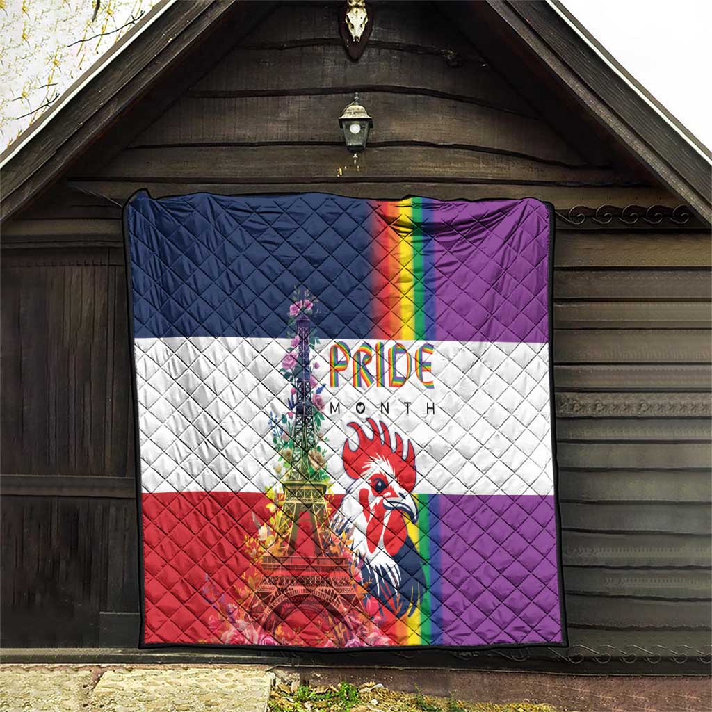 LGBTQ Pride Month Gay Quilt Eiffel Tower Paris Rainbow Flag