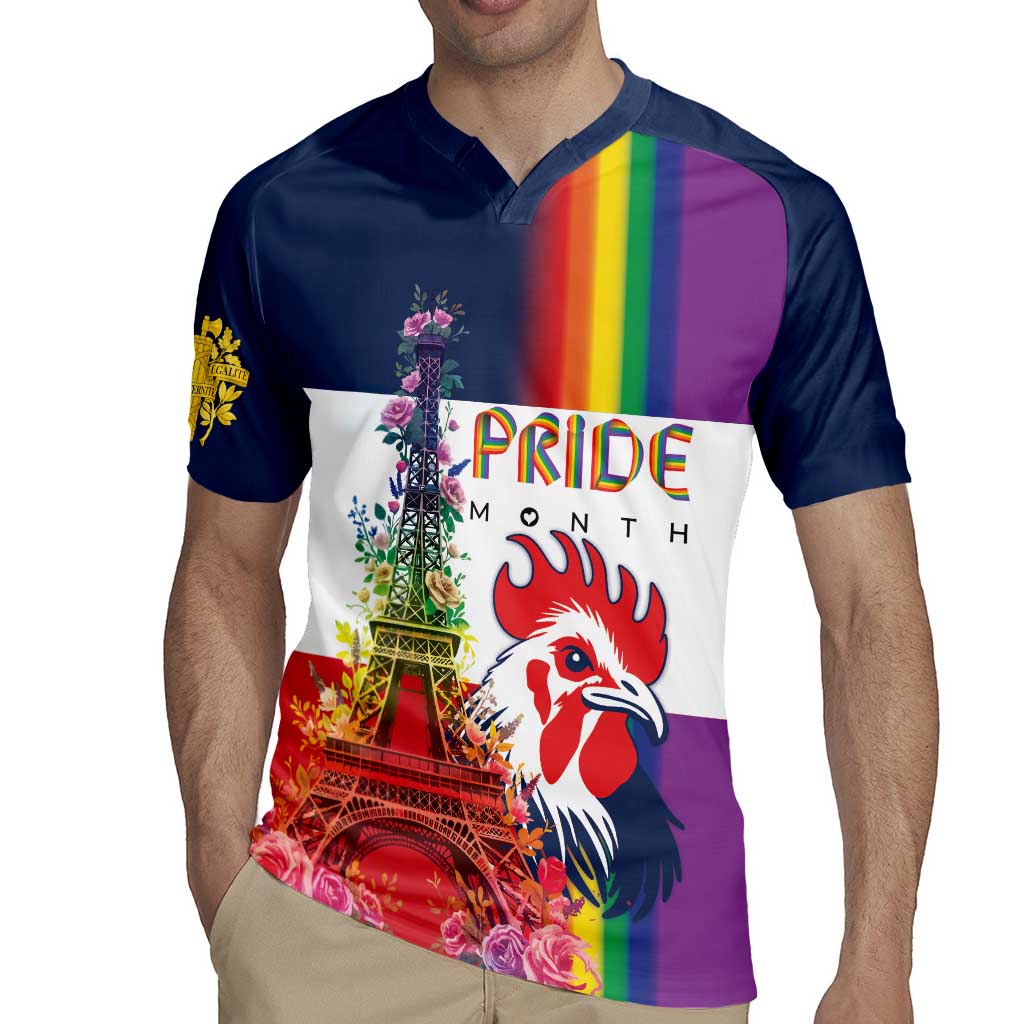 LGBTQ Pride Month Gay Rugby Jersey Eiffel Tower Paris Rainbow Flag