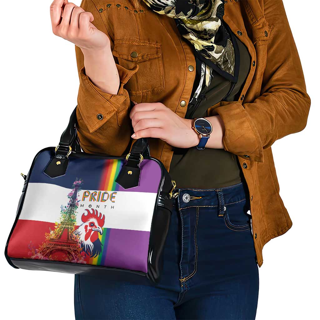 LGBTQ Pride Month Gay Shoulder Handbag Eiffel Tower Paris Rainbow Flag