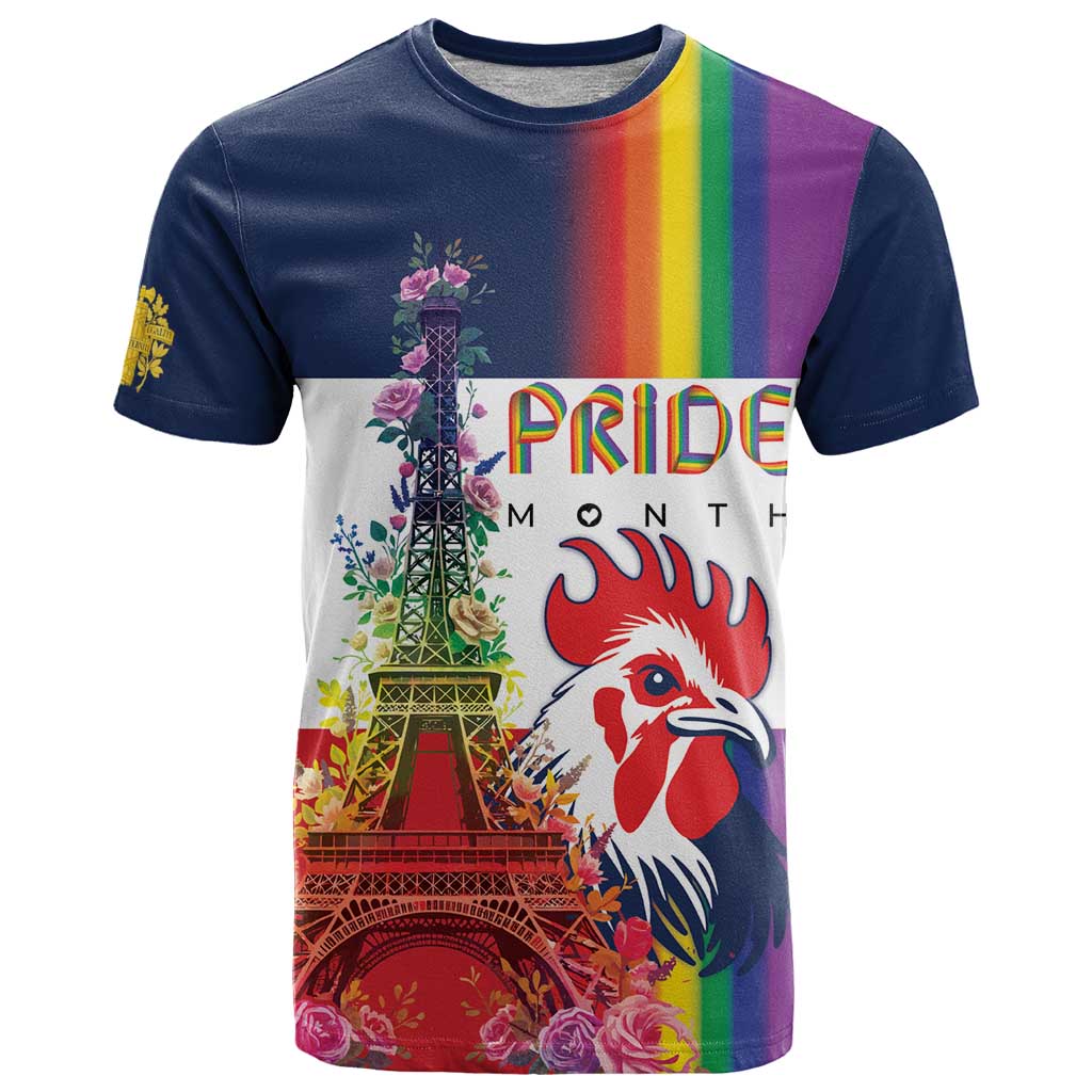 LGBTQ Pride Month Gay T Shirt Eiffel Tower Paris Rainbow Flag
