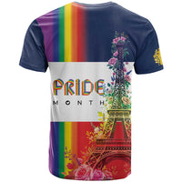 LGBTQ Pride Month Gay T Shirt Eiffel Tower Paris Rainbow Flag