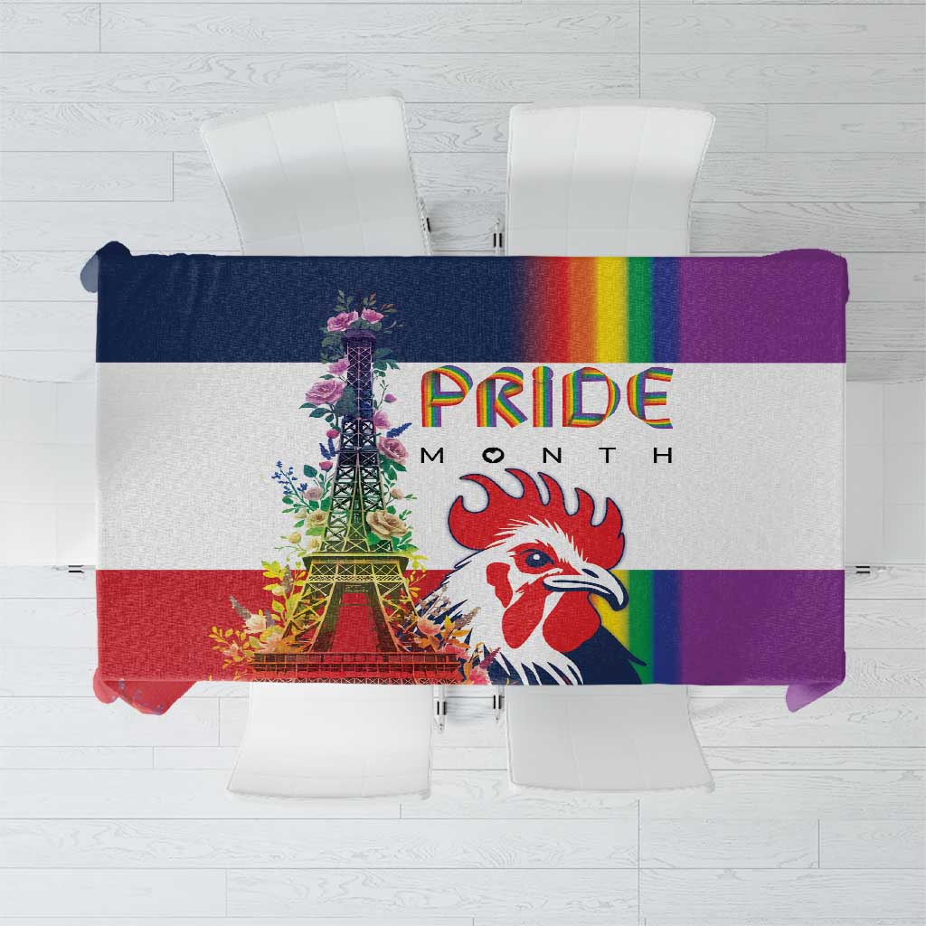 LGBTQ Pride Month Gay Tablecloth Eiffel Tower Paris Rainbow Flag