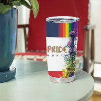 LGBTQ Pride Month Gay Tumbler Cup Eiffel Tower Paris Rainbow Flag