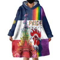 LGBTQ Pride Month Gay Wearable Blanket Hoodie Eiffel Tower Paris Rainbow Flag