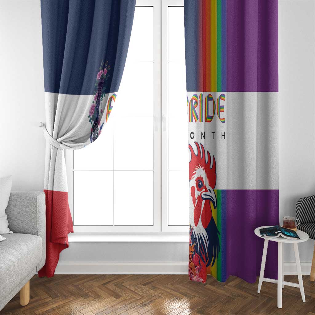 LGBTQ Pride Month Gay Window Curtain Eiffel Tower Paris Rainbow Flag