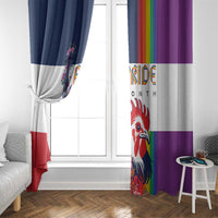LGBTQ Pride Month Gay Window Curtain Eiffel Tower Paris Rainbow Flag