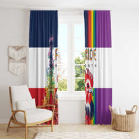 LGBTQ Pride Month Gay Window Curtain Eiffel Tower Paris Rainbow Flag