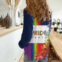 LGBTQ Pride Month Gay Women Casual Shirt Eiffel Tower Paris Rainbow Flag