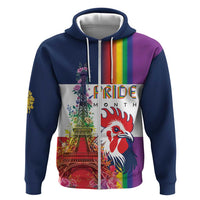 LGBTQ Pride Month Gay Zip Hoodie Eiffel Tower Paris Rainbow Flag