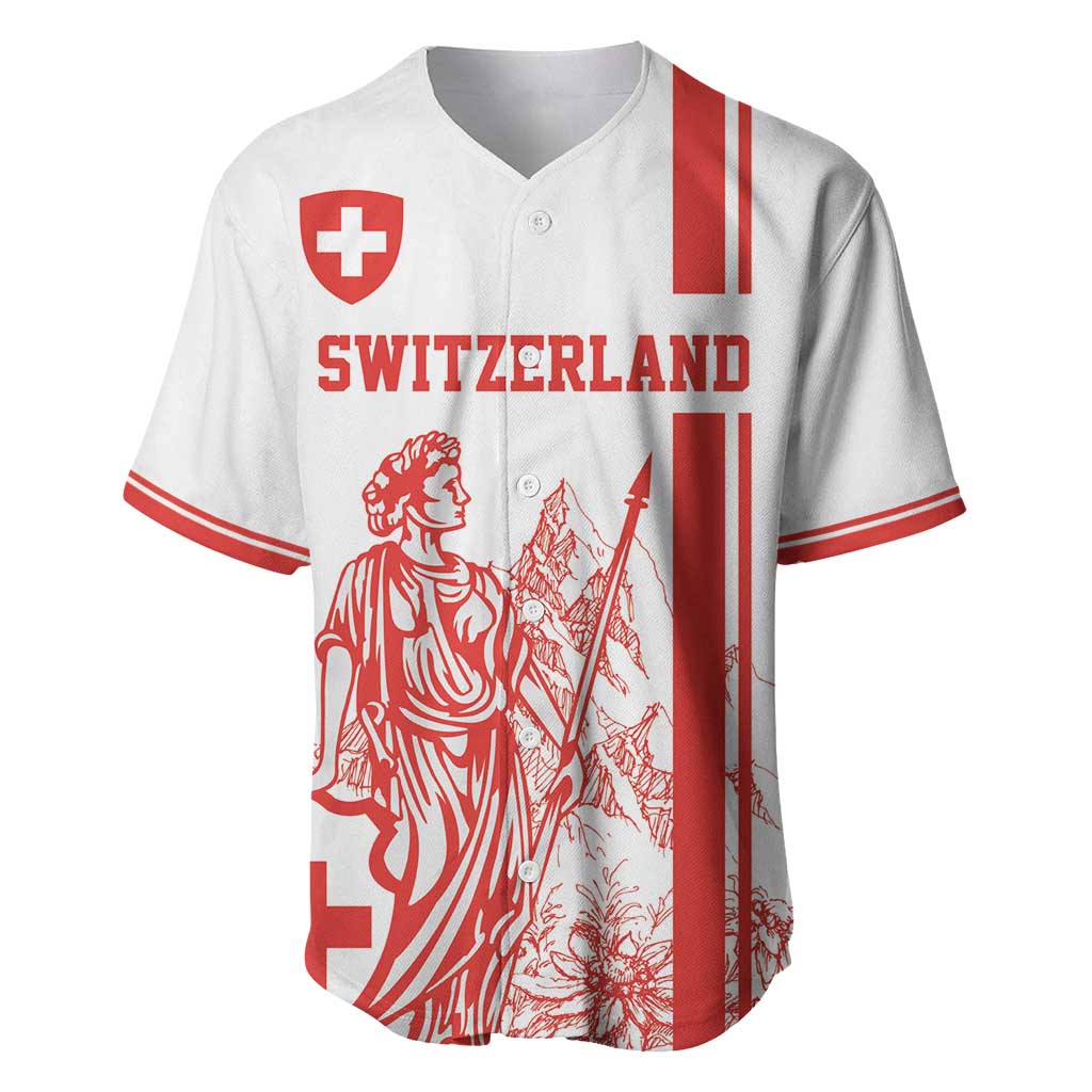 Custom Switzerland Football Baseball Jersey Confoederatio Helvetica