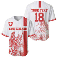 Custom Switzerland Football Baseball Jersey Confoederatio Helvetica
