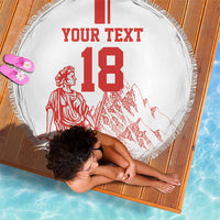 Custom Switzerland Football Beach Blanket Confoederatio Helvetica