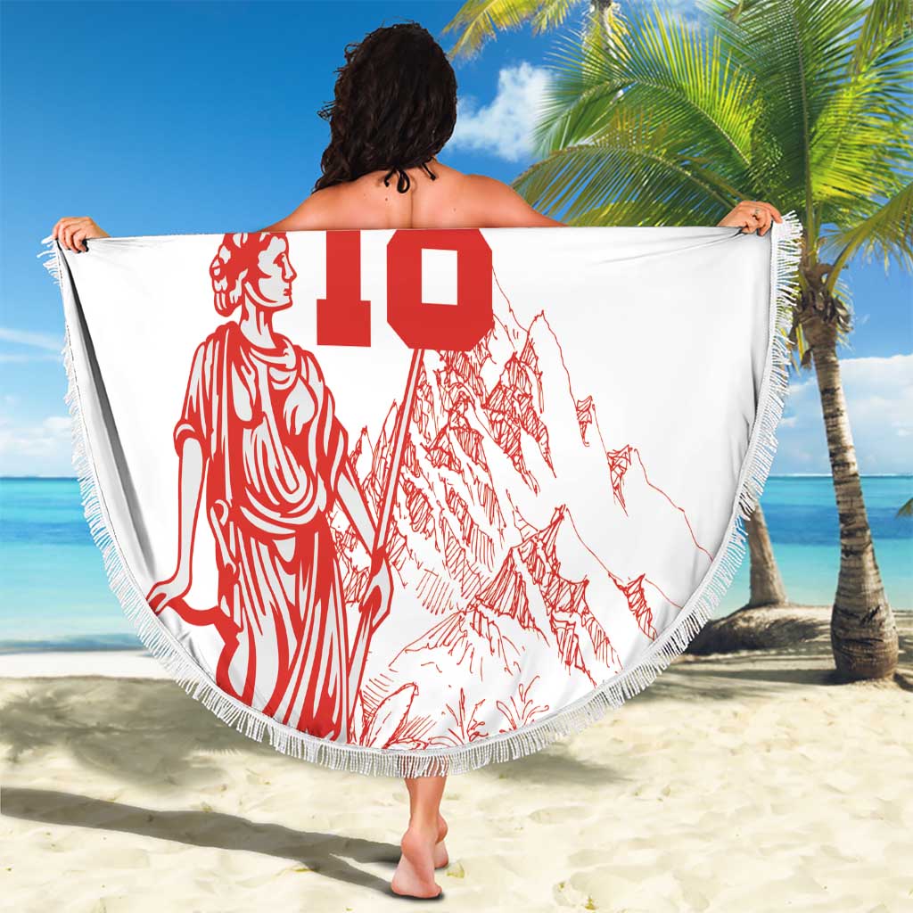 Custom Switzerland Football Beach Blanket Confoederatio Helvetica