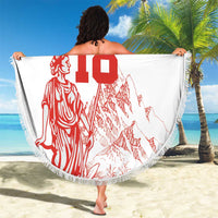 Custom Switzerland Football Beach Blanket Confoederatio Helvetica