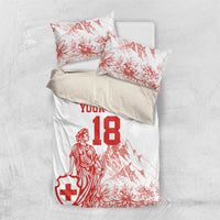 Custom Switzerland Football Bedding Set Confoederatio Helvetica