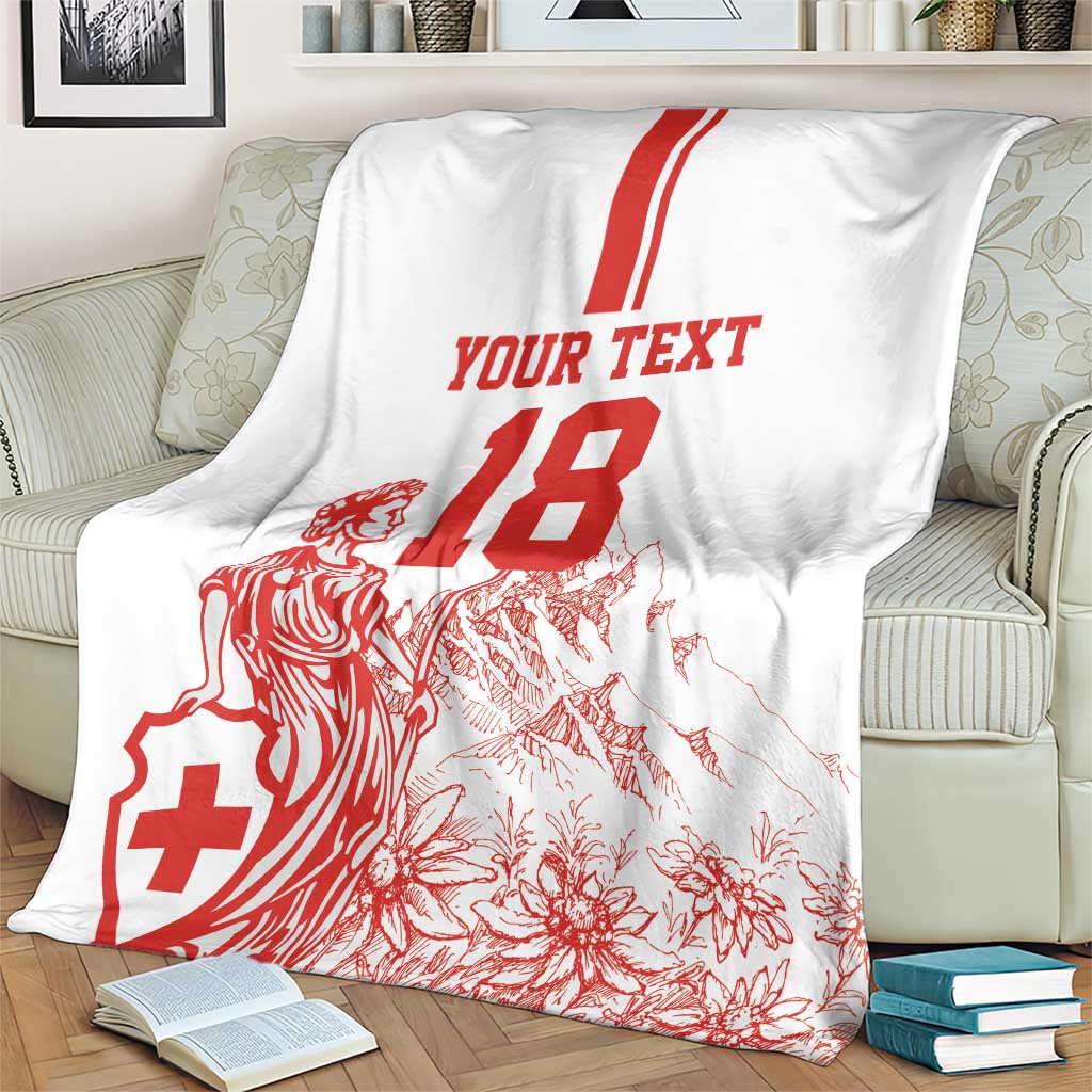 Custom Switzerland Football Blanket Confoederatio Helvetica