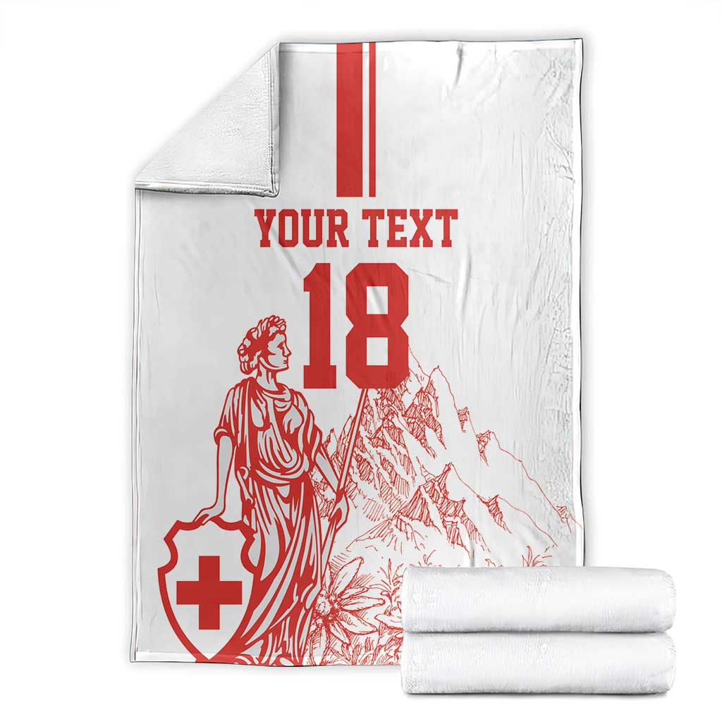 Custom Switzerland Football Blanket Confoederatio Helvetica